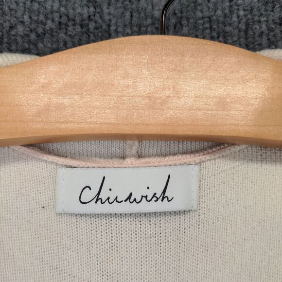 Chicwish Wrap Jacket Womens Size Small Pink Knit Wool Blend Sweater - Picture 13 of 13